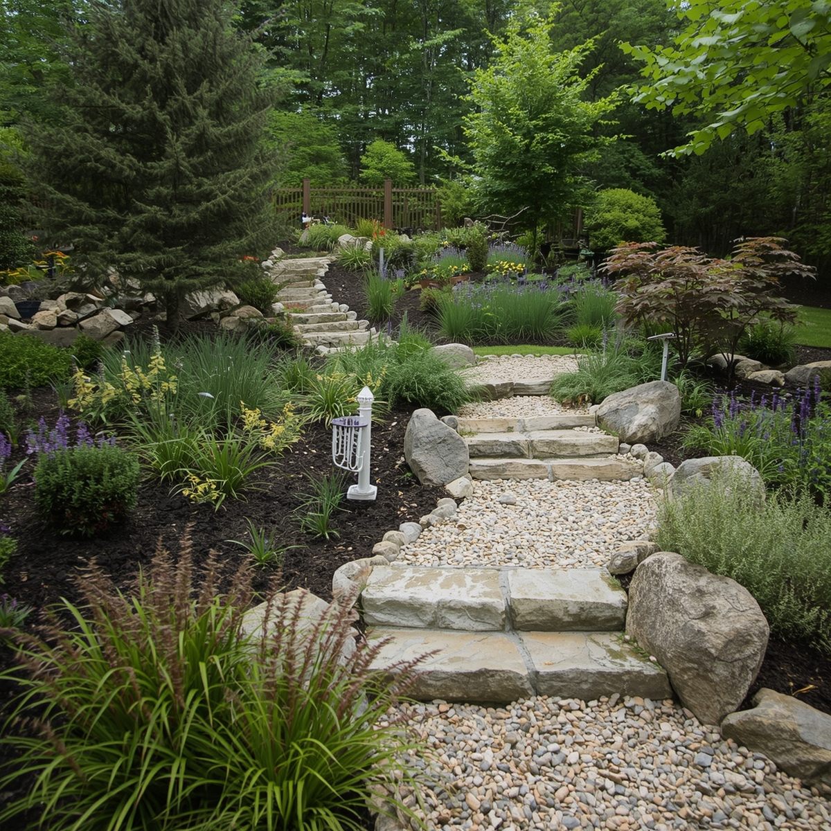 Terraced garden plants