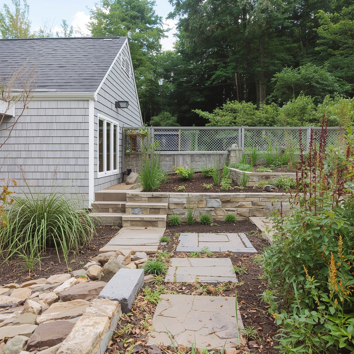 Serene garden path designed by Artisancarecusto